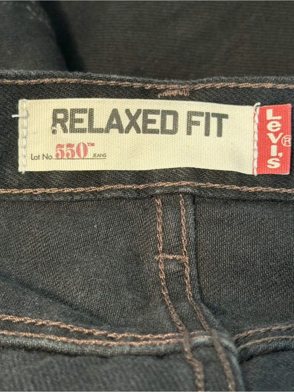 Levi's Men's Straight Leg Relaxed Black Jeans 36”x32”